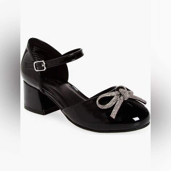 Nordstrom Other - Nordstrom Kids Leilani black sparkly bow pump | dress shoe party | size 2